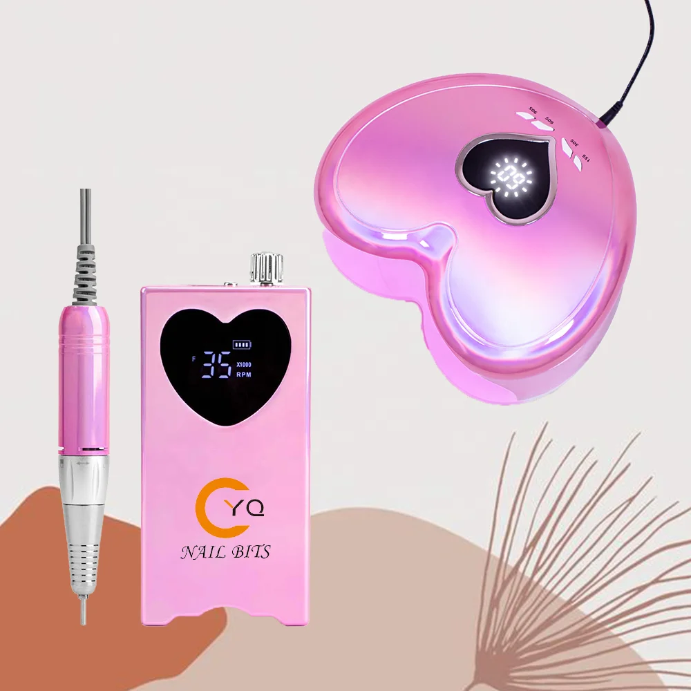 Профессиональные аппараты для маникюра и педикюра в форме сердца УФ светодиодная лампа с патентом салона