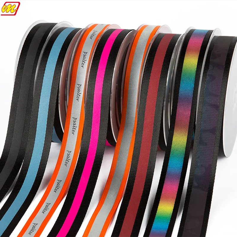 GRS Recycled Jacquard Thick Webbing Strap Custom Ribbon Band Tape For Dog Pet Collar Harness Backpack Bag Parts Black