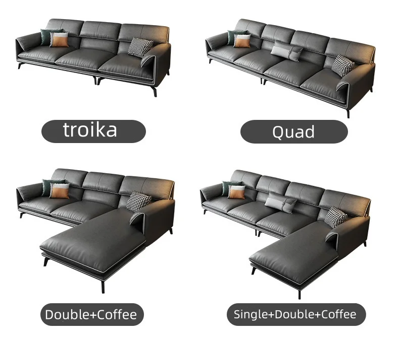 Scandinavian simple fabric latex sofa L-shaped combination toffee models home living room technology cloth washing-free set