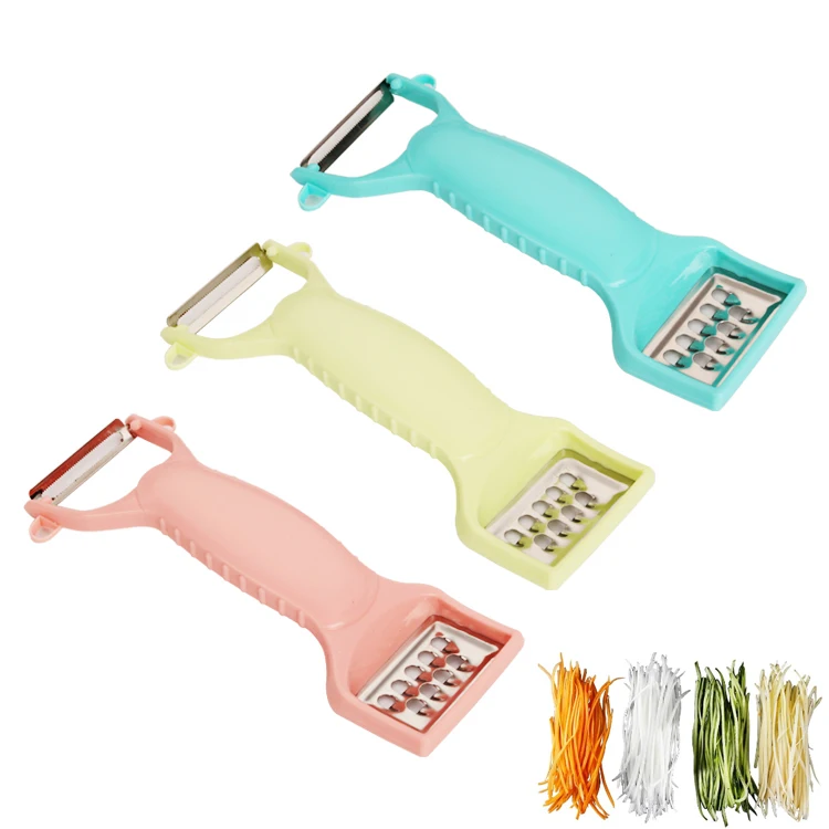 2 In 1 Double Head Peeler Stainless Steel Fruit And Vegetable Peeling Knife  Grater Multi-function Peeler