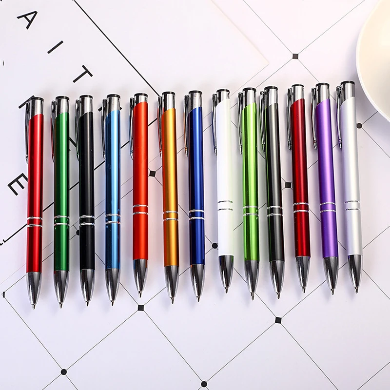Ready to ship Aluminum metal pen customizable business signature pen advertising gift pen