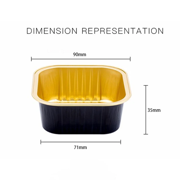 Factory price customized tin food packaging mini box 180ml sauce dessert cup baking colorful aluminum foil cupcake cups with lid