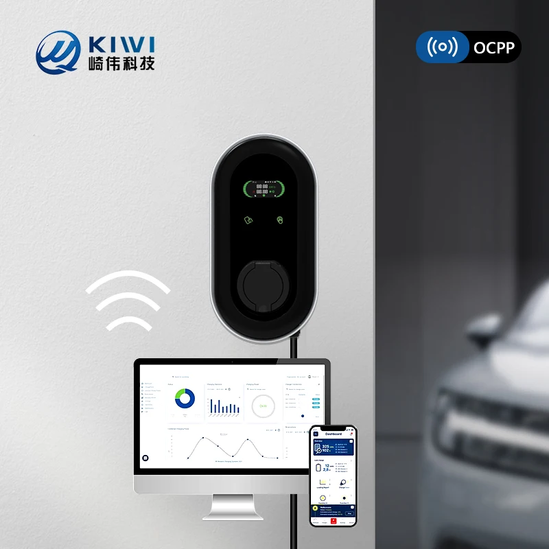 Home 220V 32A 7kW 22kW Wall Mounted AC EV Charger Station Wallbox Charging for Electric Vehicle Car