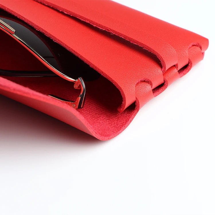 Eyeglass PU Case soft Shell, Portable Leather Slim Travel Sunglass Case, Ultra thin Lightweight,brillenetui