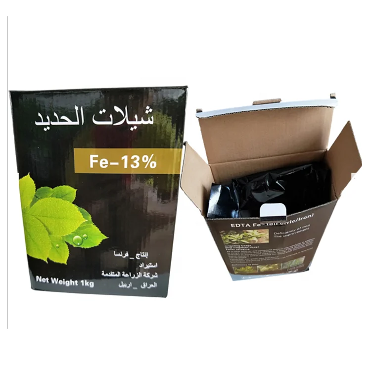 Chelated Fertilizer Water Soluble EDTA Fe 13% Organic Fertilizer edta fe