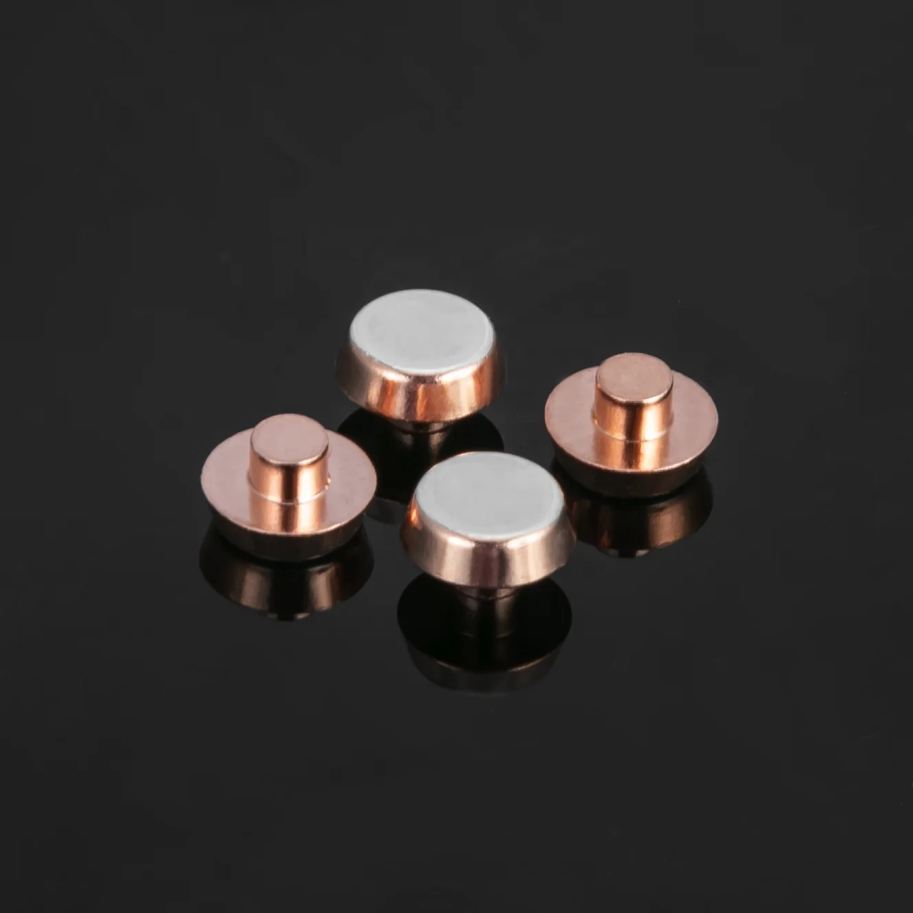 Electrical silver contact copper Contacts assembled in brass stamping switch terminal accessories