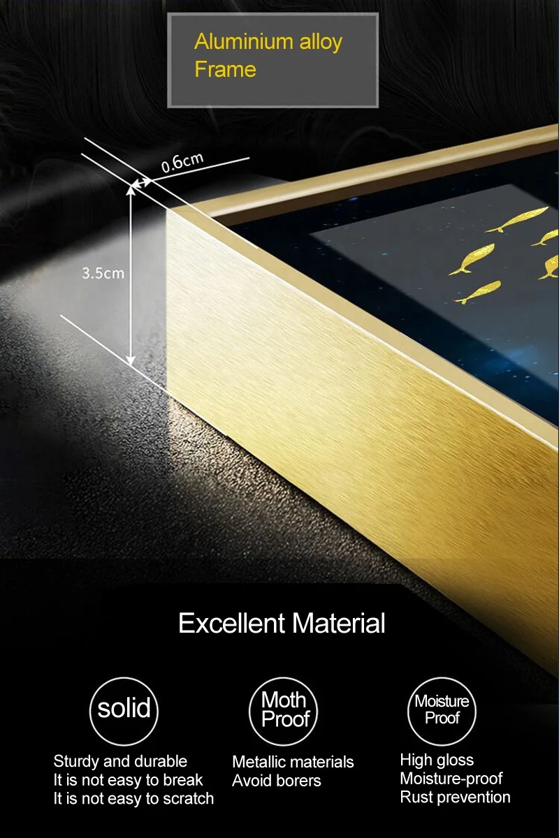 Индивидуальные HD УФ печать акриловая настенная художественная алюминиевая рамка картина из смолы