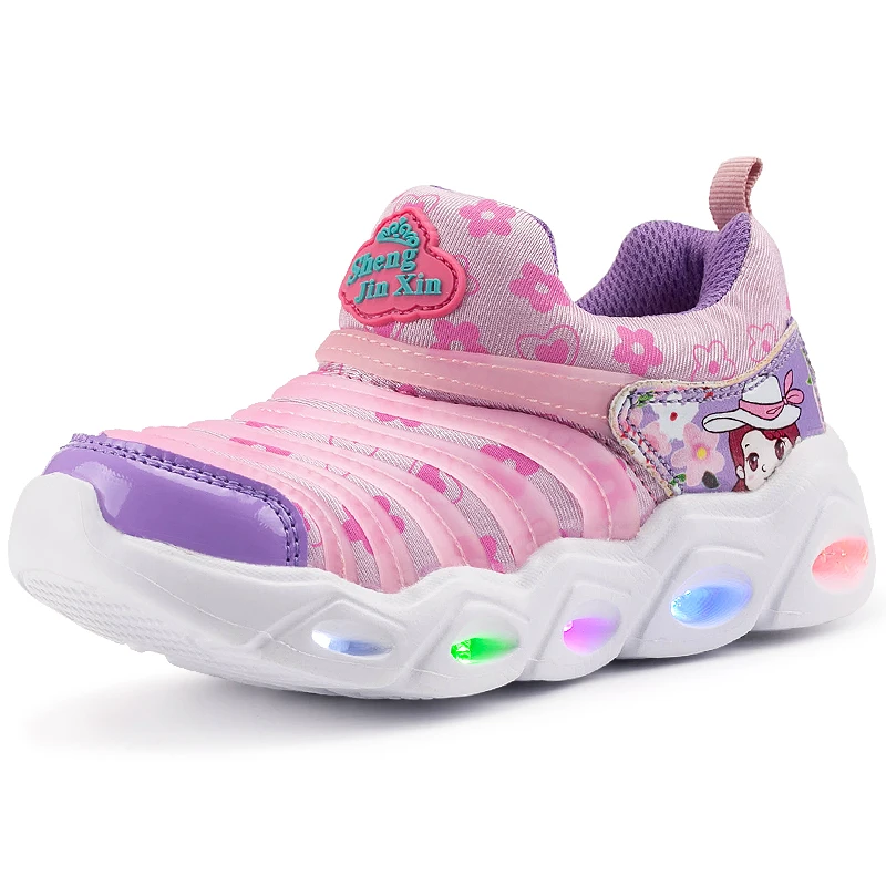 
 Новинка 2020, светящиеся туфли, весна и осень, обувь для мальчиков и девочек, дышащая Спортивная обувь  