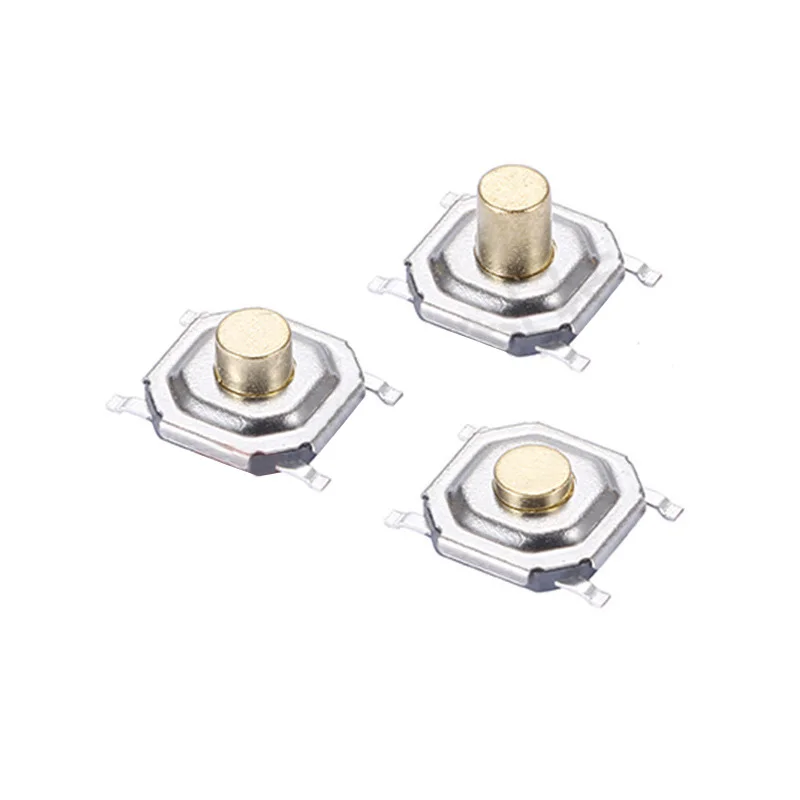 Waterproof copper head 4*4*1.5/1.7/2.0/2.5 SMD Touch Tact Switch