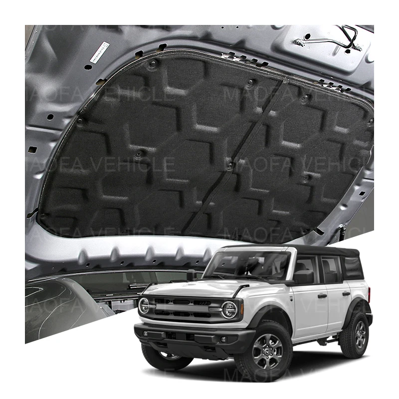 Automotive Engine Heat Sound Noise Insulation Car Hood Pad Sound Insulation Pad For Ford Bronco 2/4 Door 2021 2022 2023