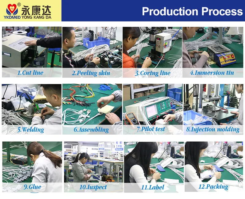 Hospital Medical Clinic to Abbot IBP Transducer Invasive Blood Pressure Adapter Extension Cable for Fukuda Vital Sign Monitor