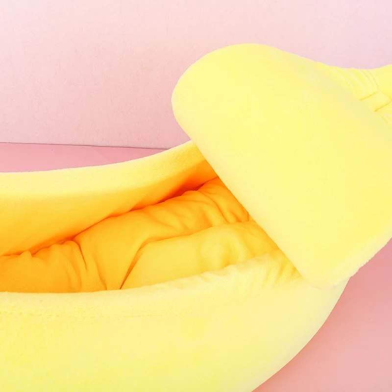 
Soft Fleece Banana Small Cat Dog House Cave Nest Bed Dog Pet Cat Bed For Four Seasons 