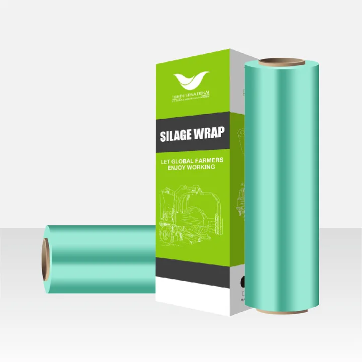 500mm and 750mm Width Hay Bale Silage film Packaging  Green Wrap for Grass Bale Silage