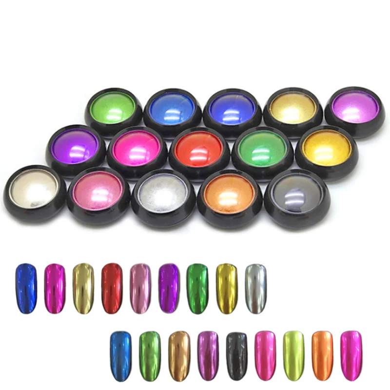 Hot Selling Mirror Powder Nail Art Pigment Manicure 40 Colors Decoration Holographic Fine Mirror Powder