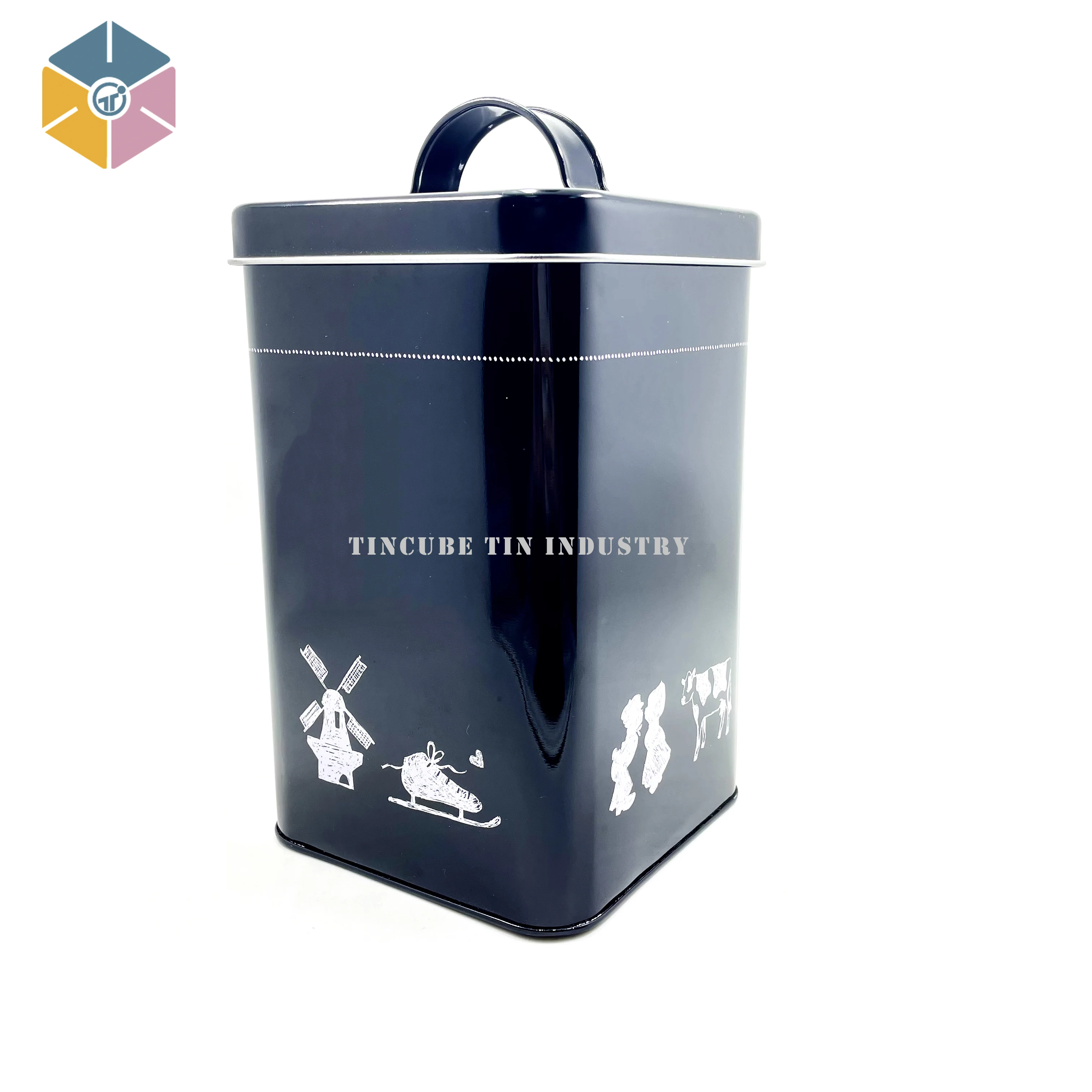 Металлическая жестяная коробка для хранения на заказ 50 г 100 г 125 г 200 г Подарочная банка для Кофе жестяная банка для упаковки чая квадратная жестяная коробка