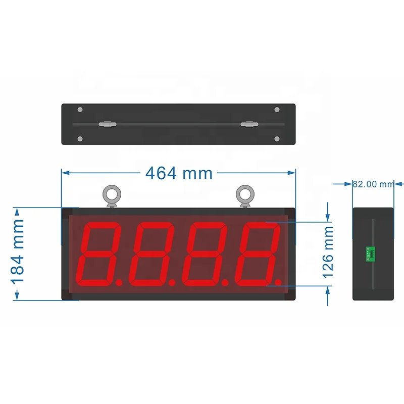 Modbus RTU/ASCII/TCP Protocol LED Segment Display Dual Sided LED Segment Display