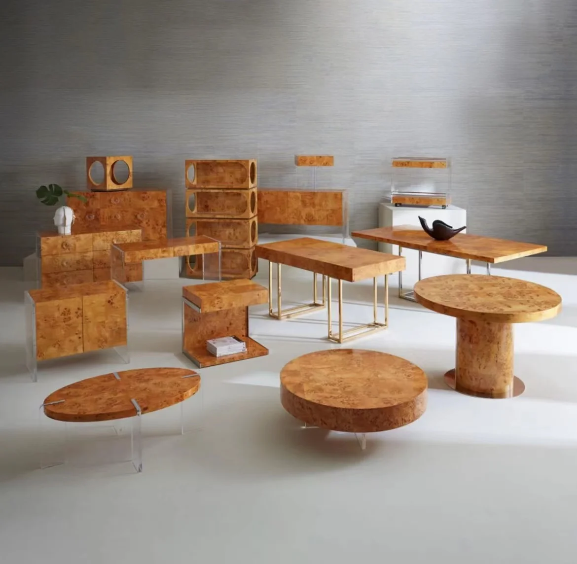 Jonathan Adler Bond обеденный набор для буфета из массива дерева мебель гостиной