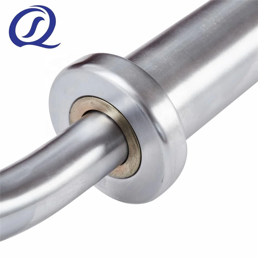 High Quality Gym Equipment Weightlifting Chromed Curl Barbell Bar For Power Training