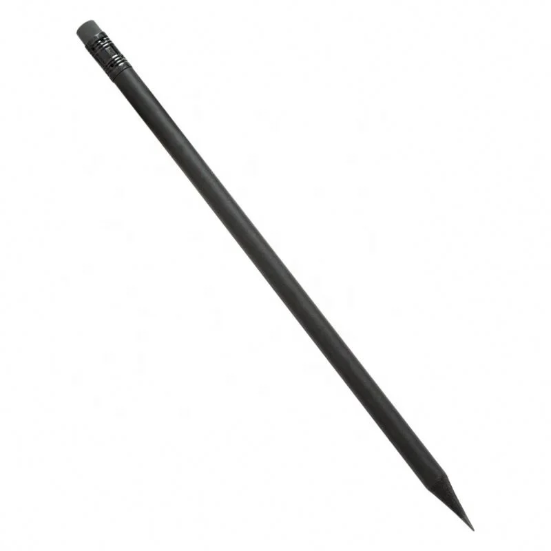 School Stationery Blank Pencil With Customized Logo OEM Standard HB Pencil With Eraser