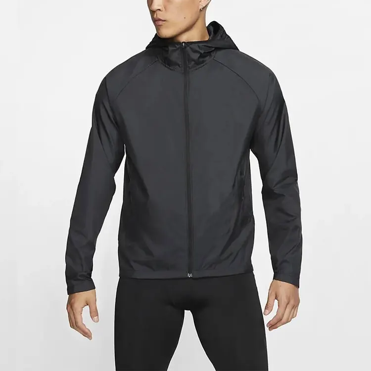 
Hooded 100% Polyester Fashion Windbreaker for Men Custom 