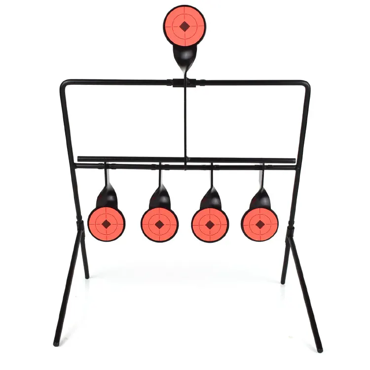 Metal Steel Slingshot Paintball Archery Hunting Accessories with 5 Plate Reset Shooting Target