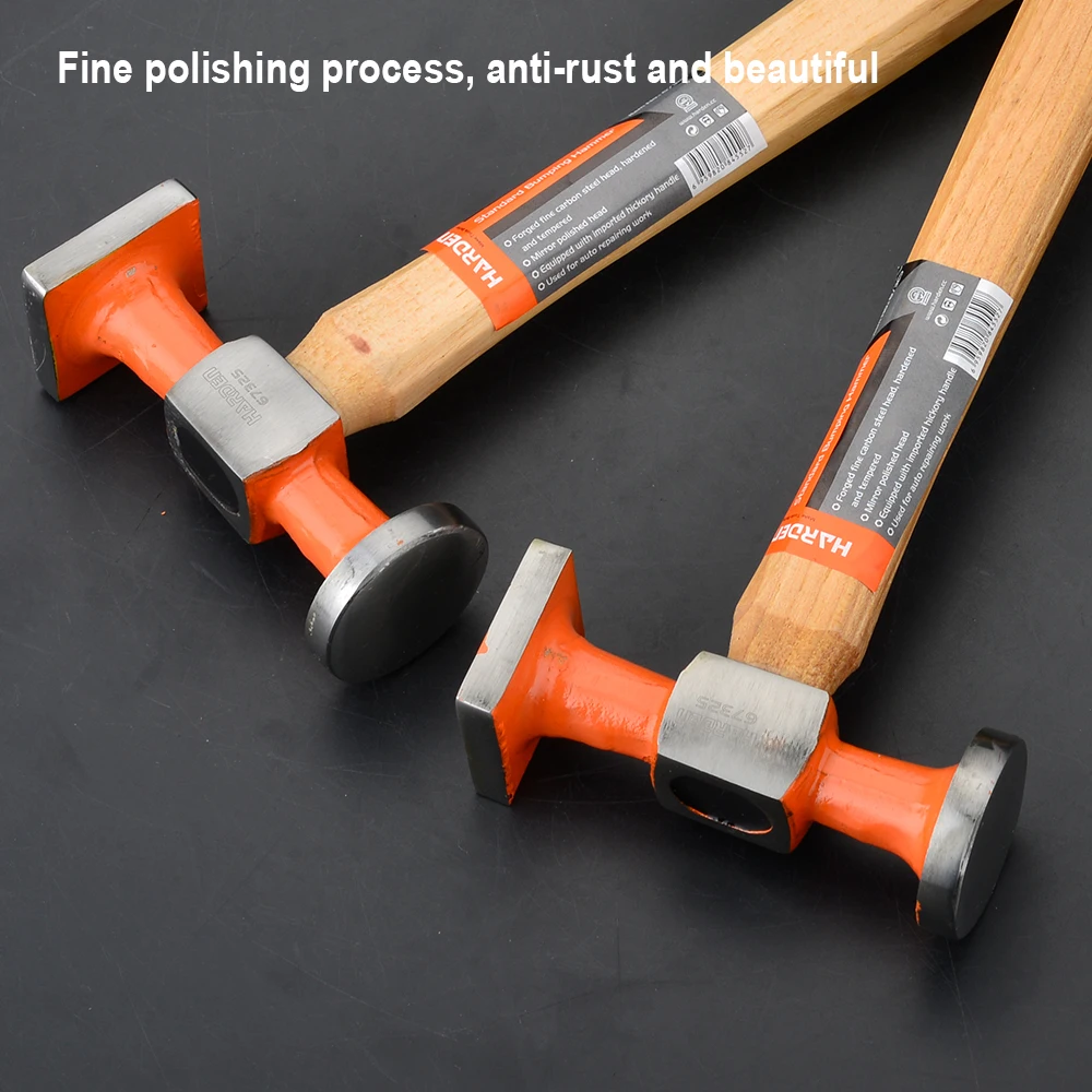 335X103X39mm Sheet Metal Hammer(Square, Round) Straight sheet metal hammer head forged High frequency quenching Mirror polishing