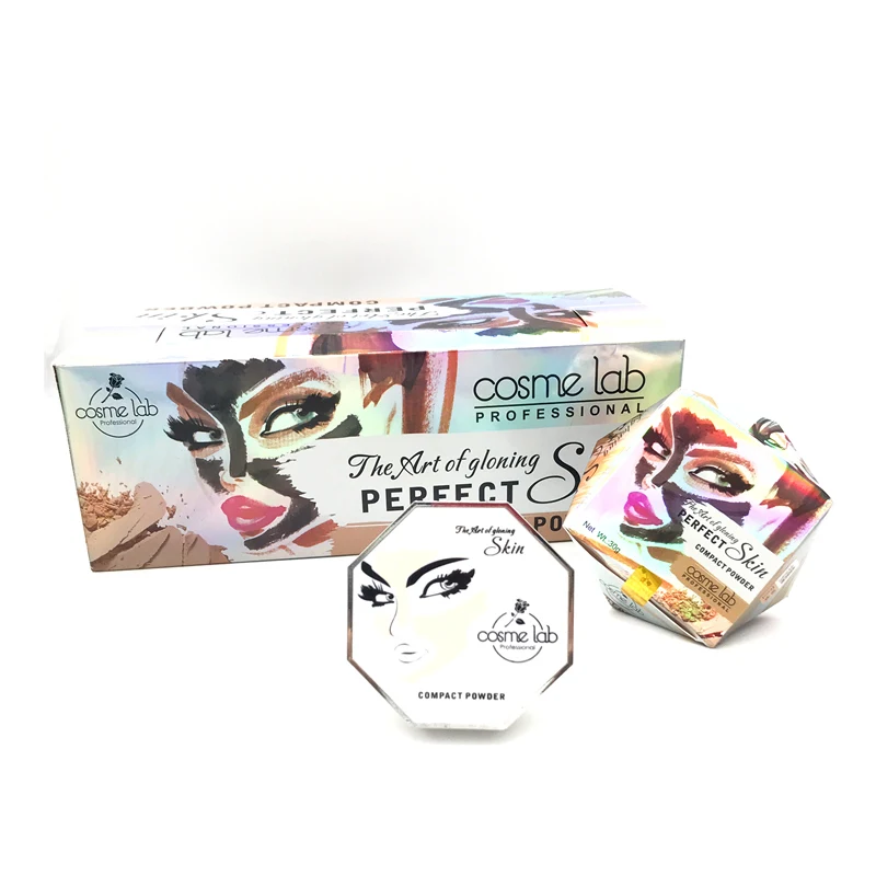 Cosme Lab Private Label Cosmetics For Skin Compact Powder Makeup Case Oil Control Face Pressed Powder Palette