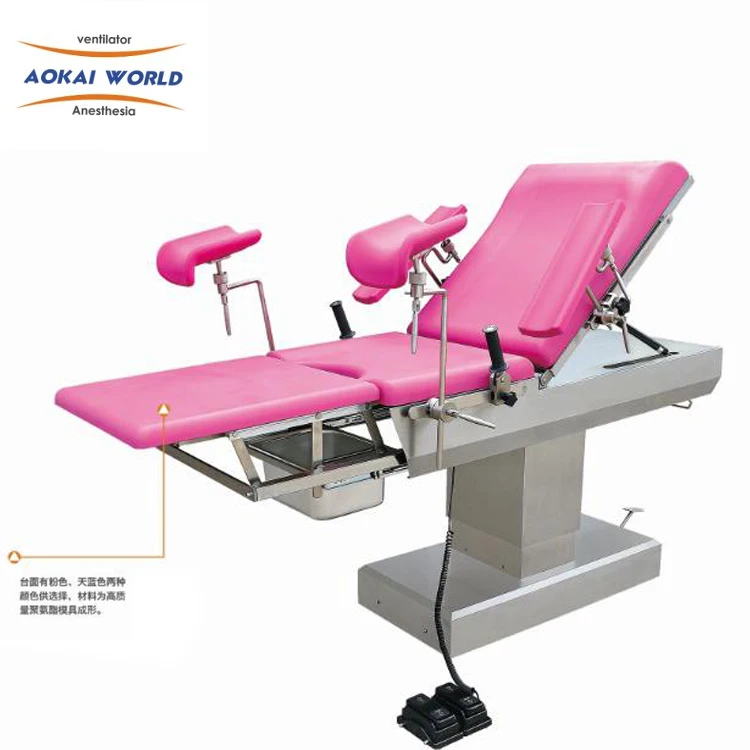Medical Equipment Supplier Hydraulic Type Gynecology Examination Table Delivery Bed  / Gynecological Chair