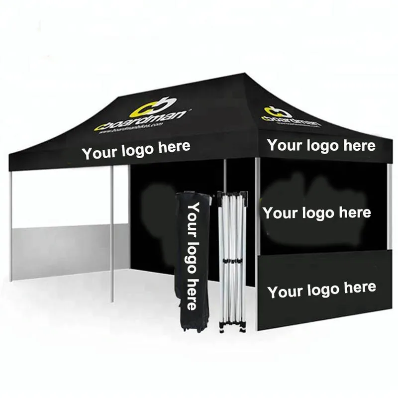 Promotion Exhibition Display Waterproof Easy Pop Up Folding Gazebo  3x3 Tent Canopy Custom Aluminum Frame Tents for Events