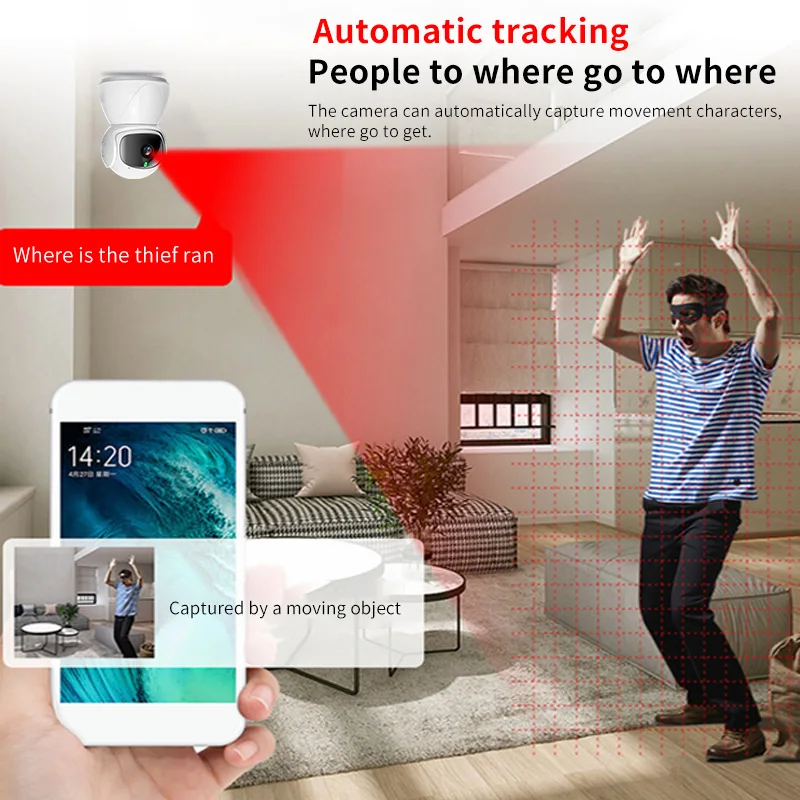 390eyes 360 720P Smart Automatic Tracking Wireless Security IP Camera Surveillance Wireless Baby Camera