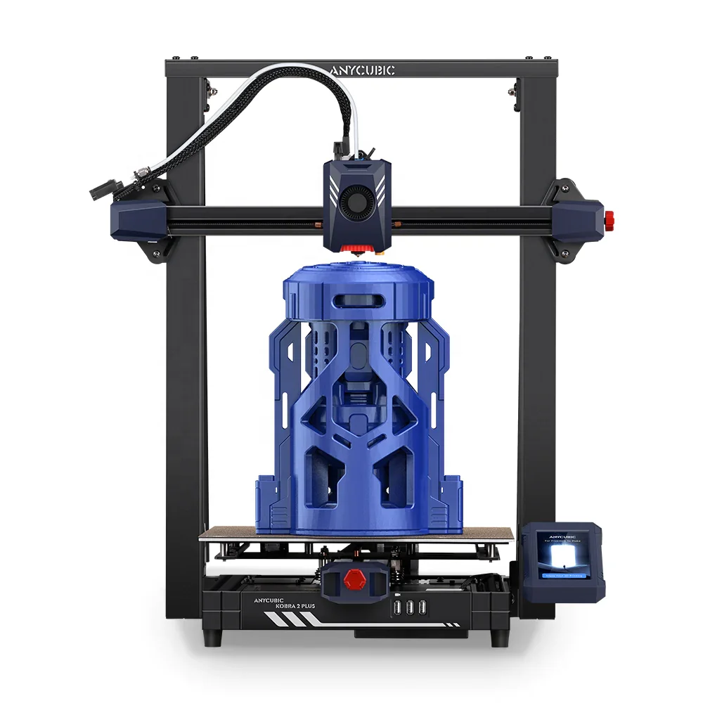 Anycubic Wholesale Kobra 2 Plus Automatic Leveling 10X Max Print Speed 500mm/s Large Print Size 320*320*400mm FDM 3D Printer