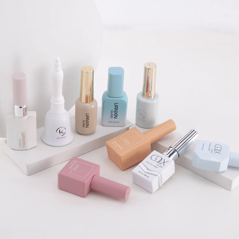 Wholesale 10ml 12ml Nail Polish Empty Bottle 15ml Luxury Glass Custom Empty Nail Polish Bottle