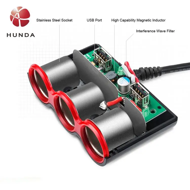 factory price laptop charger usb pd100w for car 3 port car charger pd qc3 oem golden supplier 120w usb type c car charger