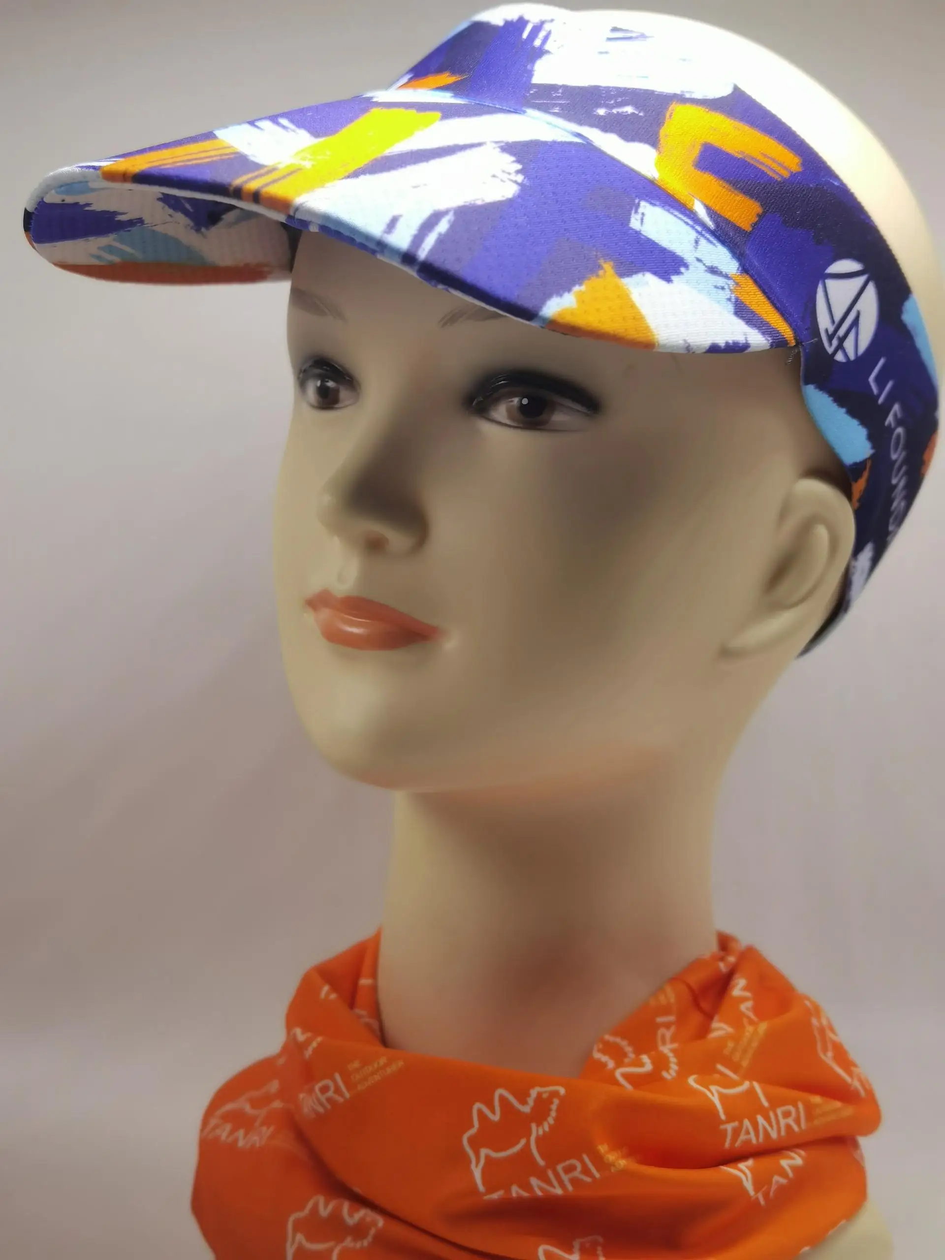 
Folding easy taking customize Printing wholesale sun visors with Bamboo Carbon Fiber Sports Running Headband Sweatband 