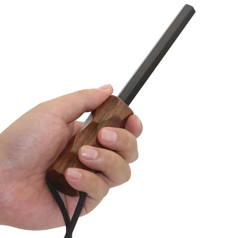Big Hand Grip Bushcraft Hexagonal Ferro Magnesium Rod Firesteel Camp Fire Starter