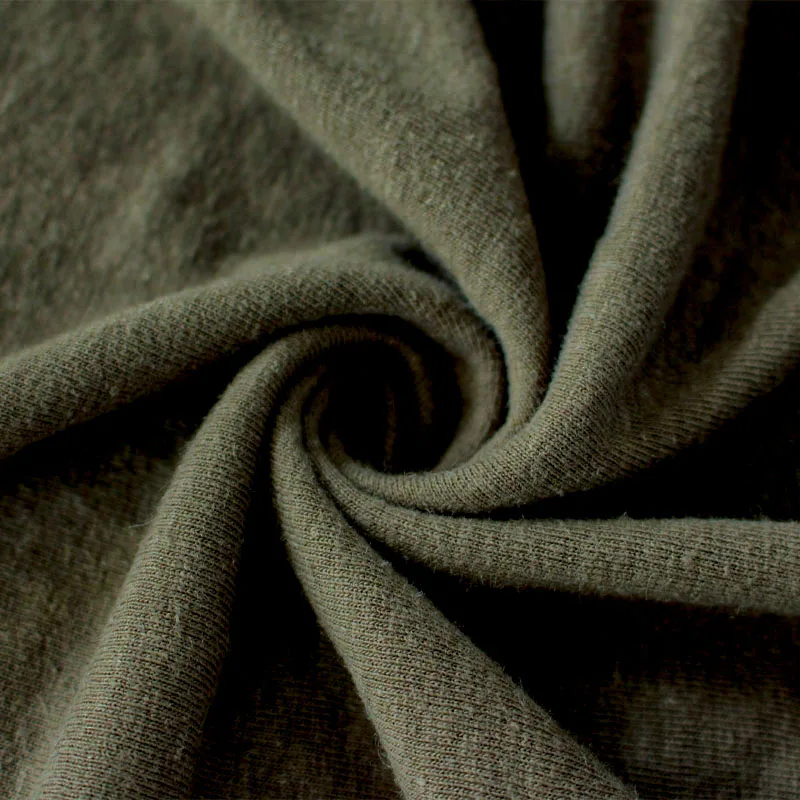 factory 180gsm 55% hemp 45% polyester jersey comfortable soft knitted fabric for man t shirt