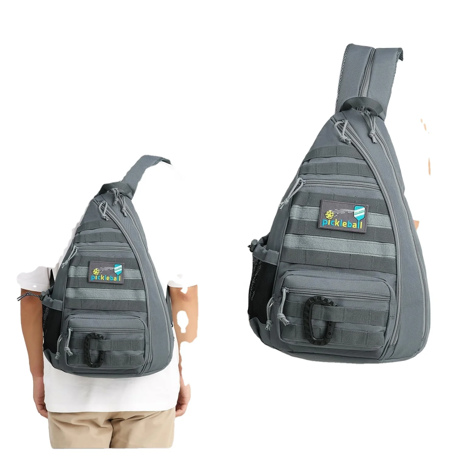 Chinese Factory Wholesale Custom Tactical Pickleball Sling Bag Large Capacity Racketball Backpack for Men Women
