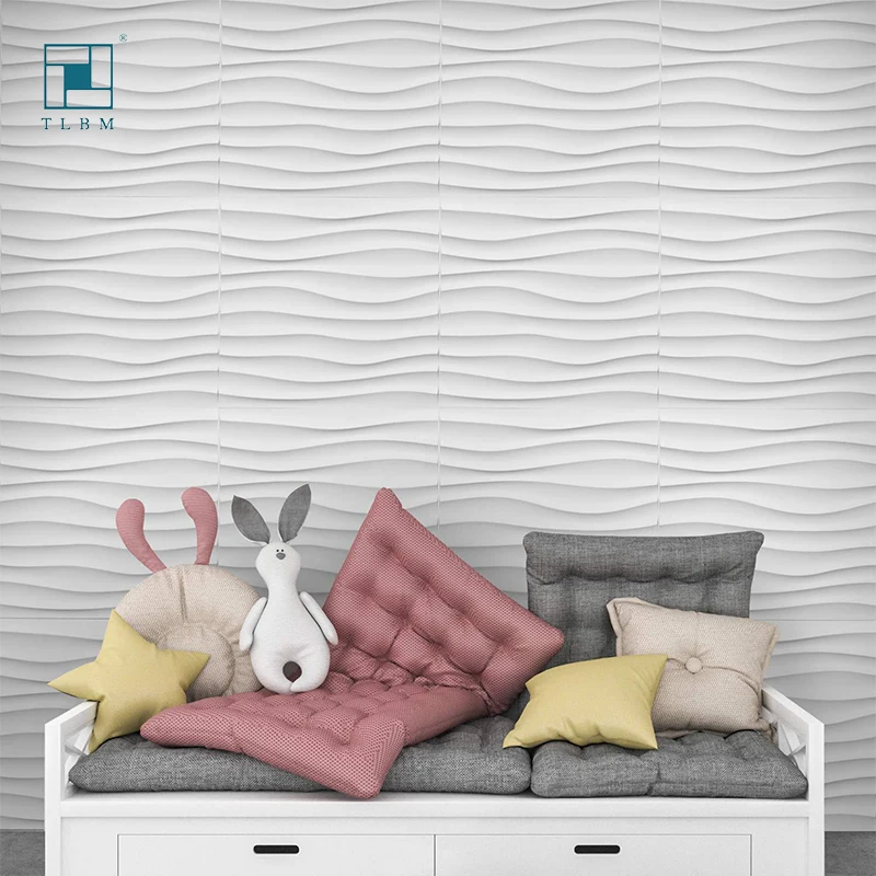 Wholesale Price Waterproof Paintable Plastic 3D PVC Wall Panels for Walls Art Decorative