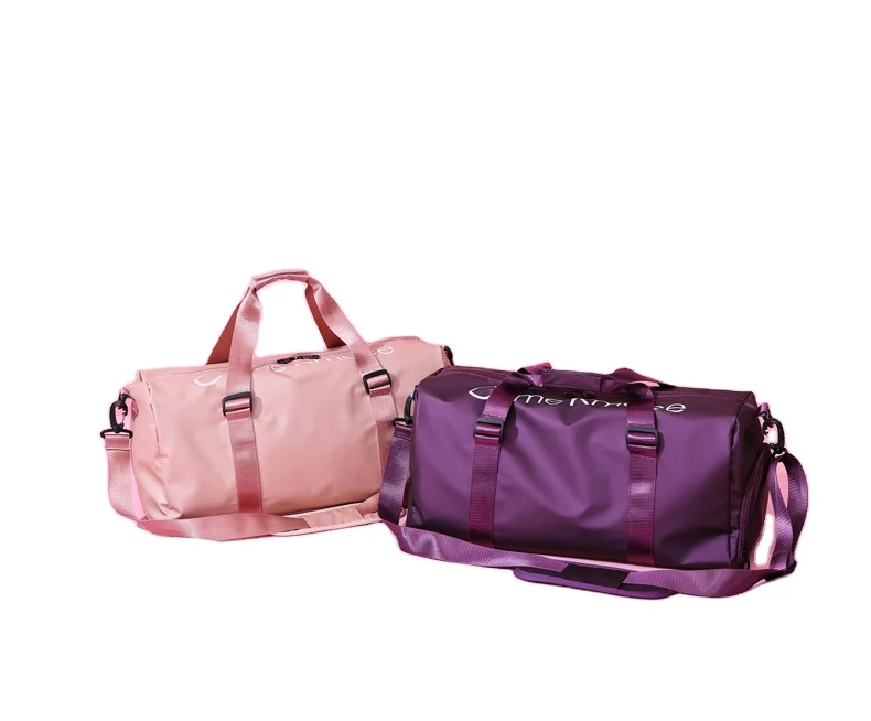 Водонепроницаемая спортивная сумка с логотипом на заказ, дорожная Стильная Спортивная сумка через плечо из ткани Оксфорд для сухого и влажного спорта, фитнеса, тренировок, йоги