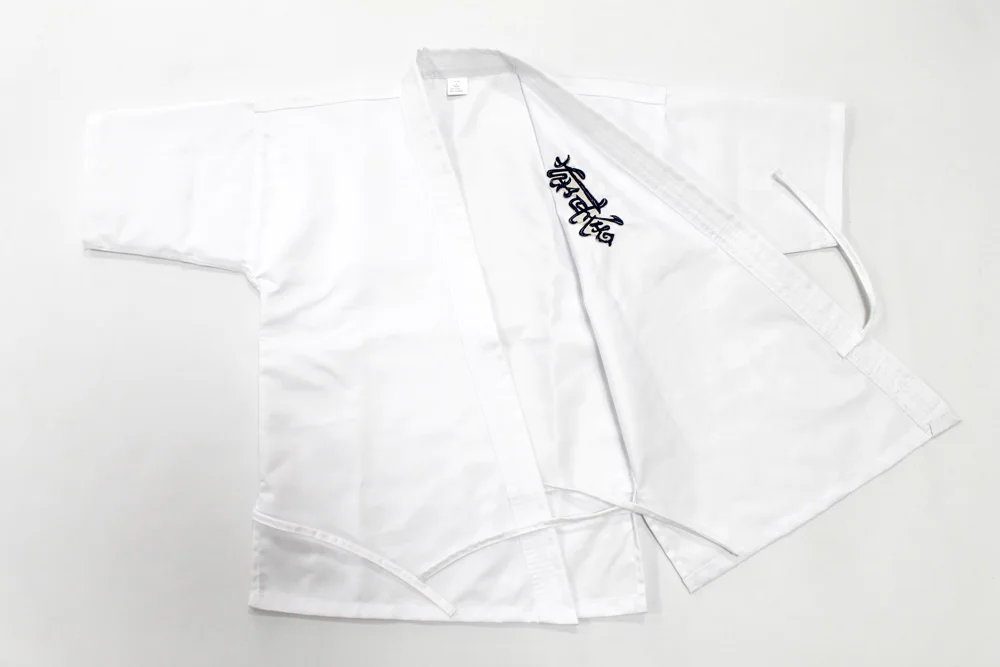 Unisex Kumite White Kyokushin Fabric Gi Karate Uniform WKF Approved Kata Gold Master Direct From Supplier