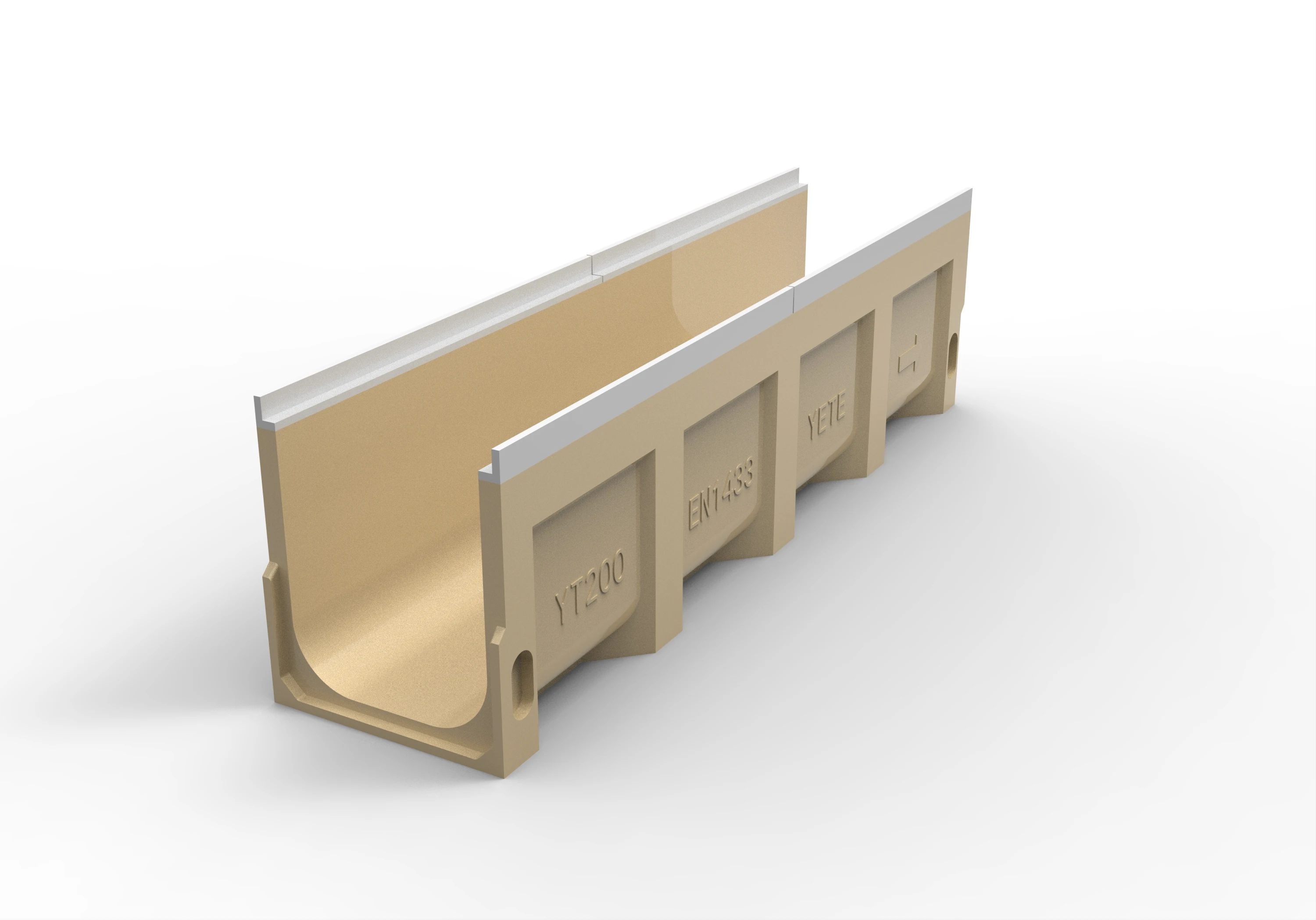 Resin concrete gutter downspout drainage channel drain grate cover