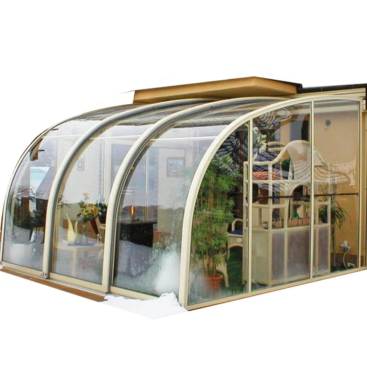 retractable roof glass sunroom sliding roof building glass house and metal conservatory glass veranda