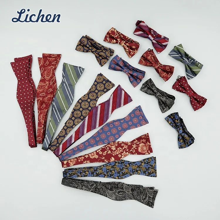 Men Suit Accessories Luxury Gift Handmade Jacquard Bowtie Set