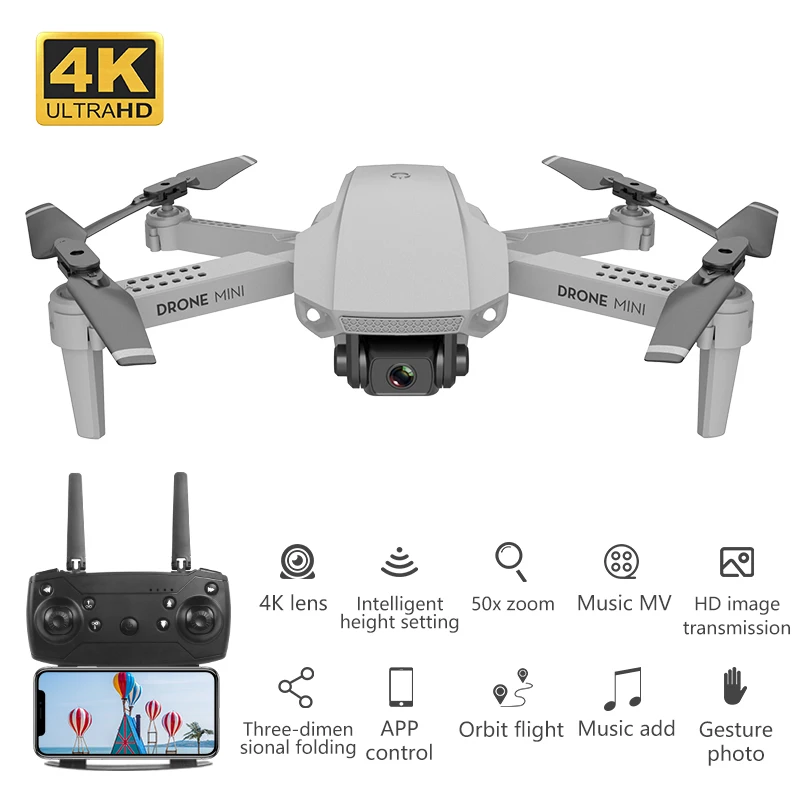E88 Дрон 4k HD широкоугольная камера Wi-Fi 1080p передача в режиме реального времени FPV follow me