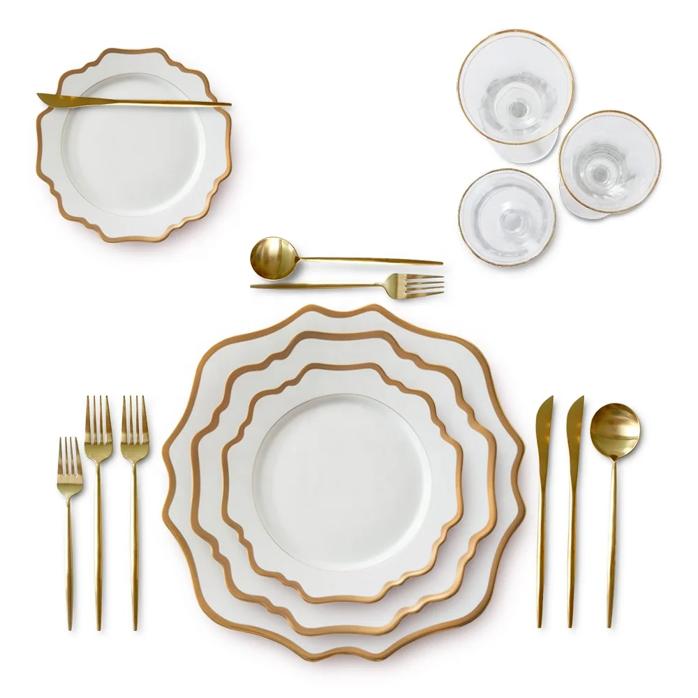 Dinner Plate Sets Porcelain Dinnerware Sets Ceramic Plates For Wedding