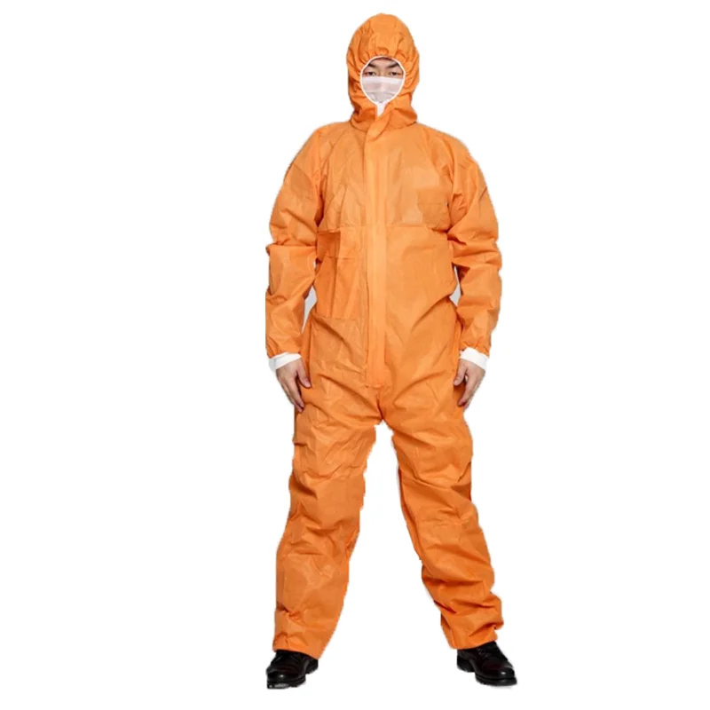 ORANGE EN STANDARD NUCLEAR RADIATION PROTECTION CLOTHING CHEMICAL ISOLATION PROTECTION COVERALL SUITS