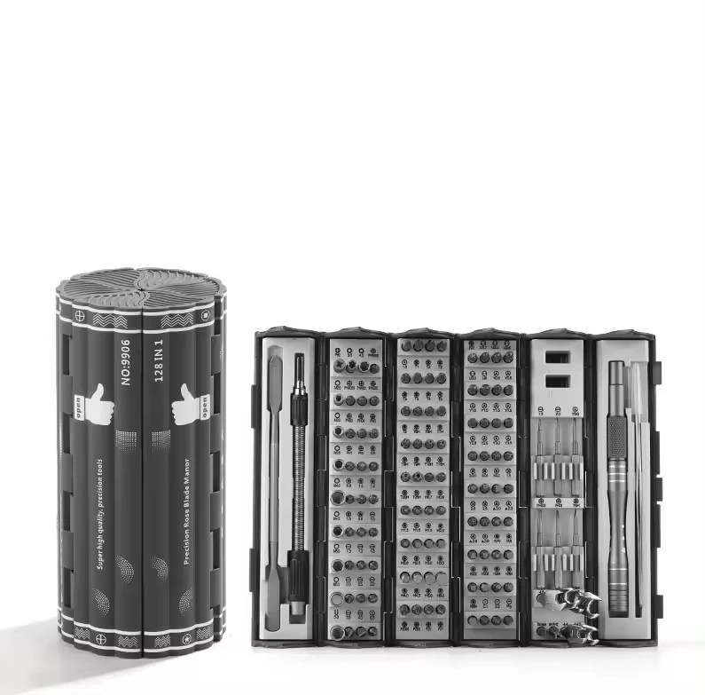 128 in 1 Precision Reel Foldable Screwdriver Bits Set Magnetic Ratchet Cordless Watchmaker Tool Phone Laptop Repair Tool Set Box