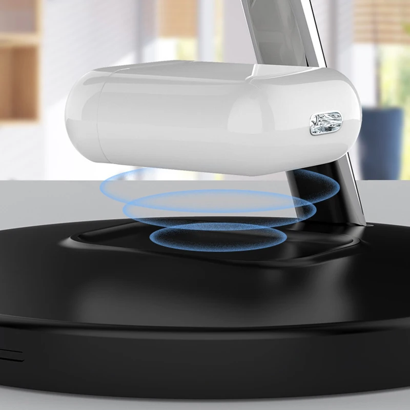 3 in one Desktop 15W Fast Wireless Charging Holder Stand Dock Table Qi Magnetic Magsafes 3 In 1 Wireless Charger Station