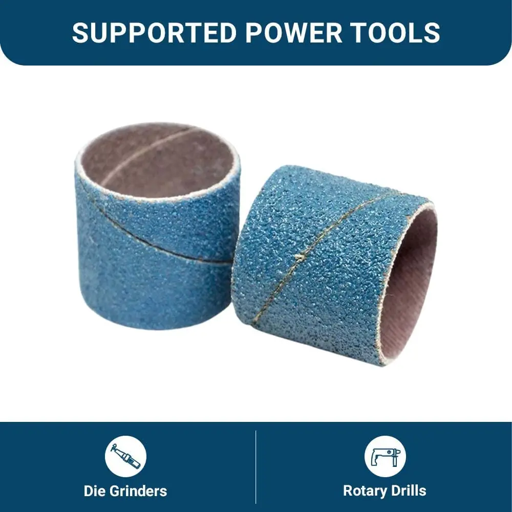 Pexmientas Abrasive Tool Zirconia Sanding Drums Sanding Sleeves For Rotary Drum Sander Wood Sanding