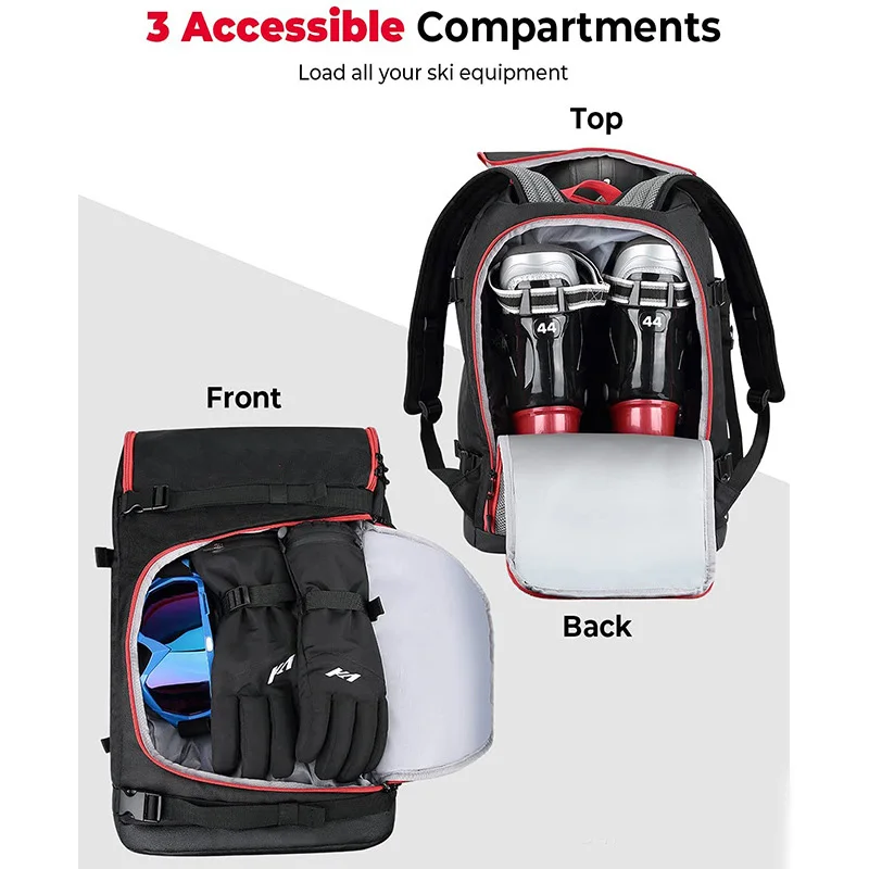 Custom Ski Equipment Bag Snowboard Boots Ski Boot Backpack For Men